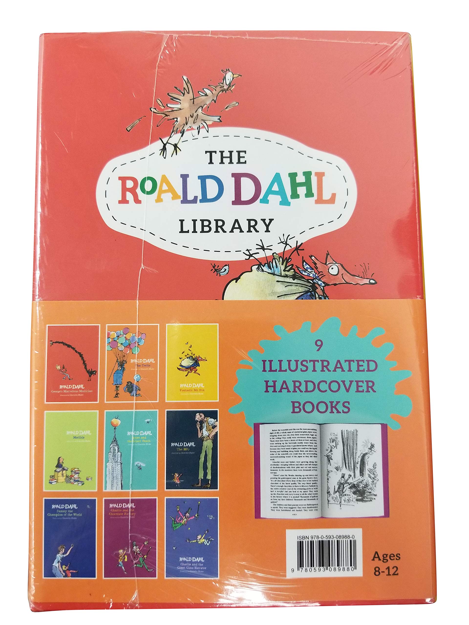 The Roald Dahl Library 9 ILLUSTRATED HARDCOVER BOOKS: Roald Dahl